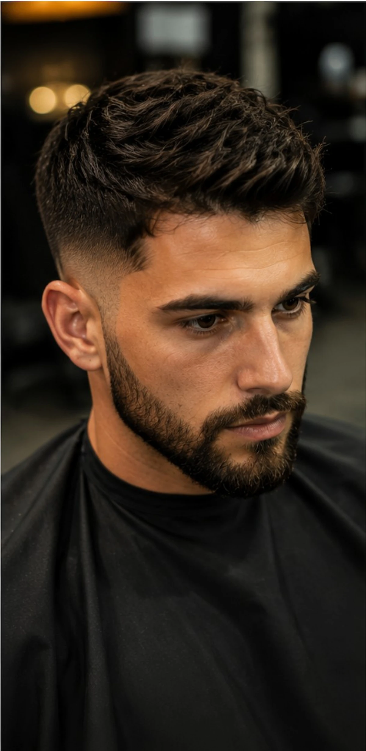 Corte masculino com degradê, trabalho de Vytor